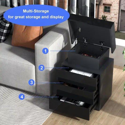 Storiva™ WhisperCabinet™: Modern Multi-Storage Shelf with RFID Lock Hidden Compartment Furniture /Secret Compartment Furniture